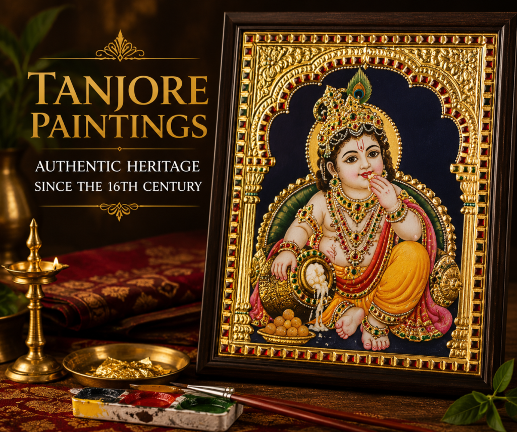 PMII Tanjore Paintings with intricate gold foil craftsmanship