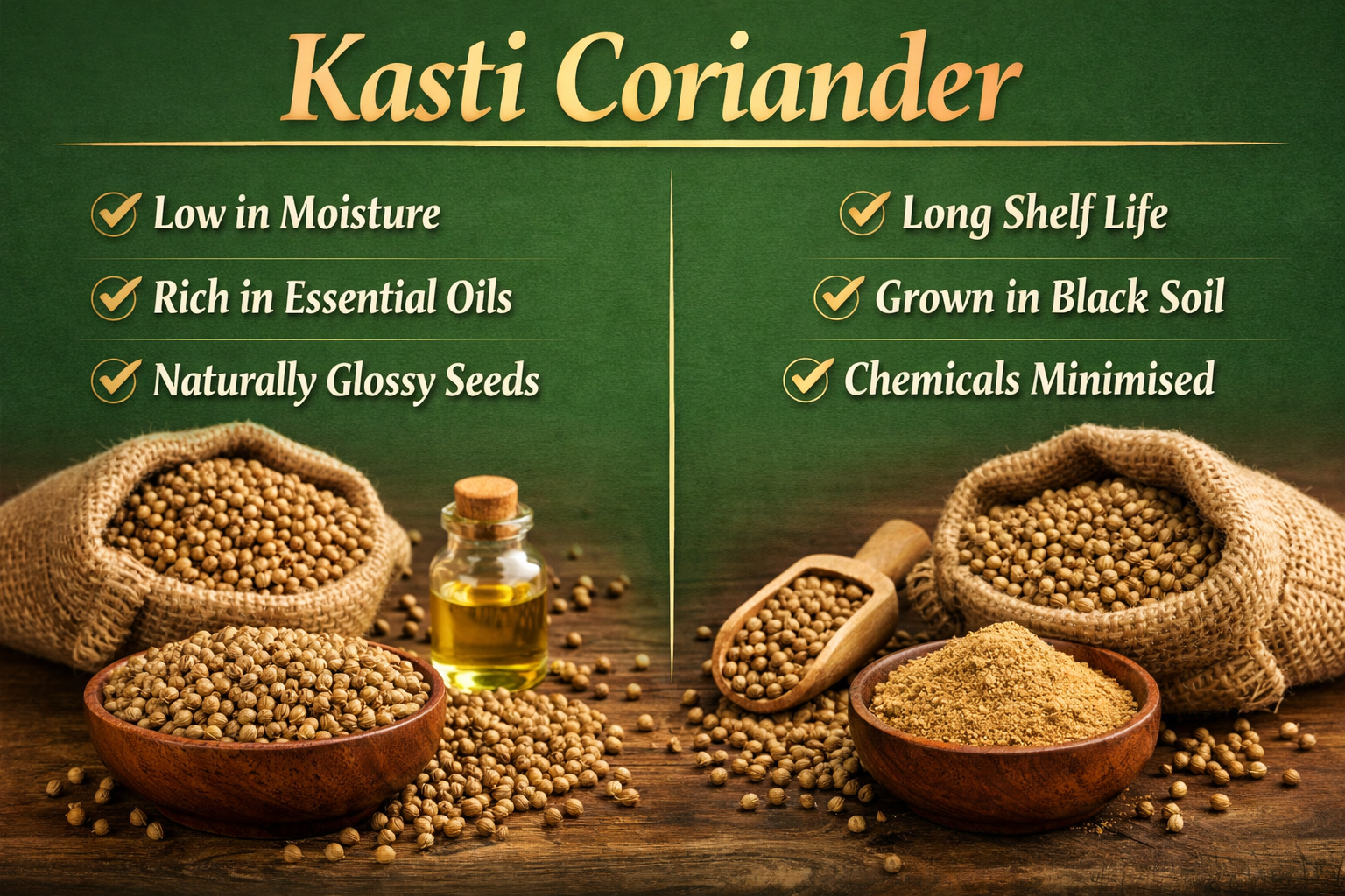 Kasti Coriander- Proudly Made in India