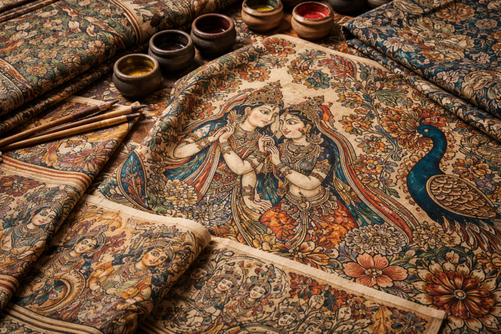 Kalamkari Hand Painted Fabric