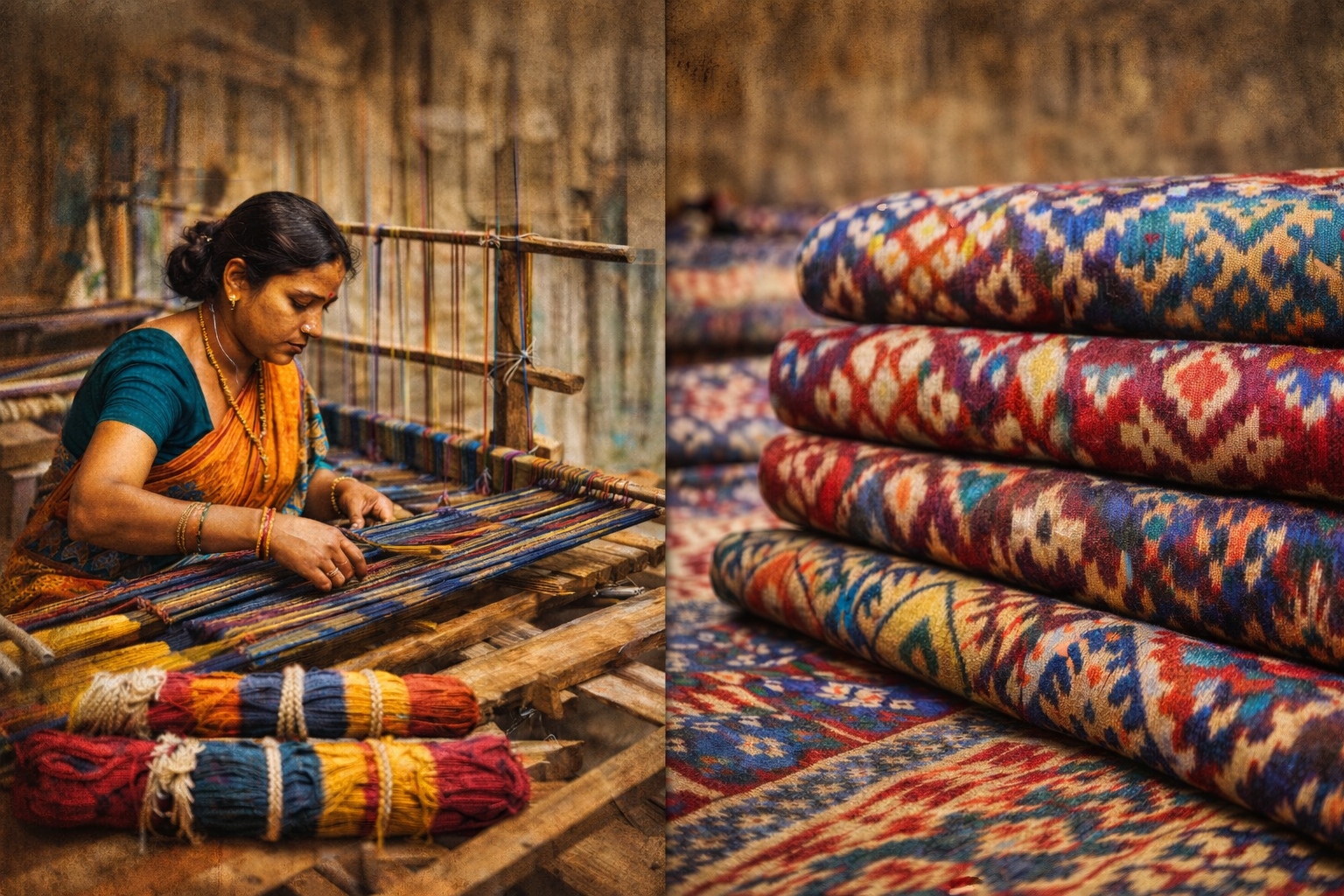 Ikat Handloom Fabric- Proudly Made in India