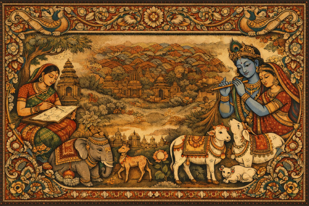 Kalamkari Hand Painted Fabric