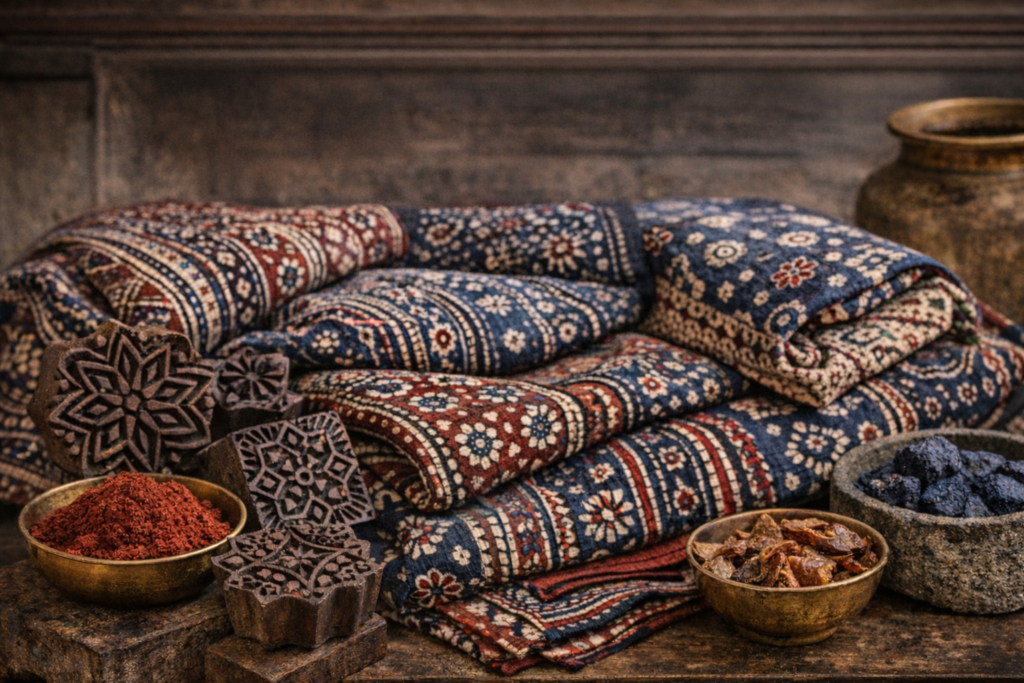 Ajrakh Block Printed Textile – Proudly Made in India