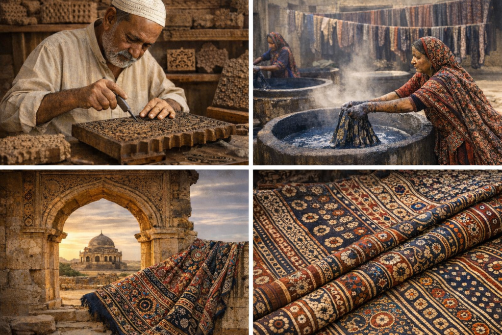 Ajrakh Block Printed Textile – Tracing Its Origins & Cultural Legacy