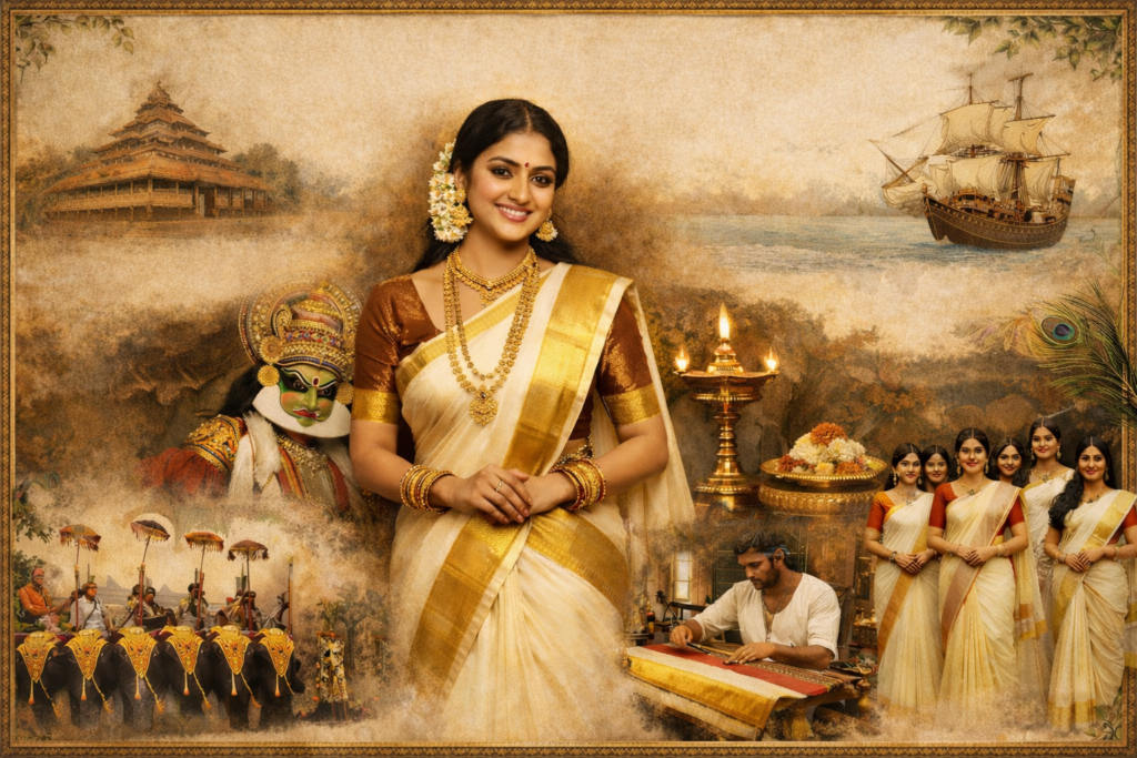 Kasavu Saree Kerala- Proudly Made in India