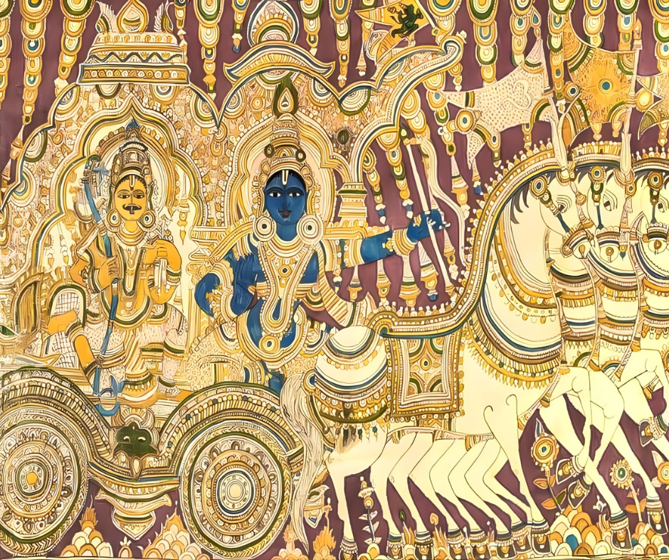Kalamkari Story Scroll Art- Proudly Made in India