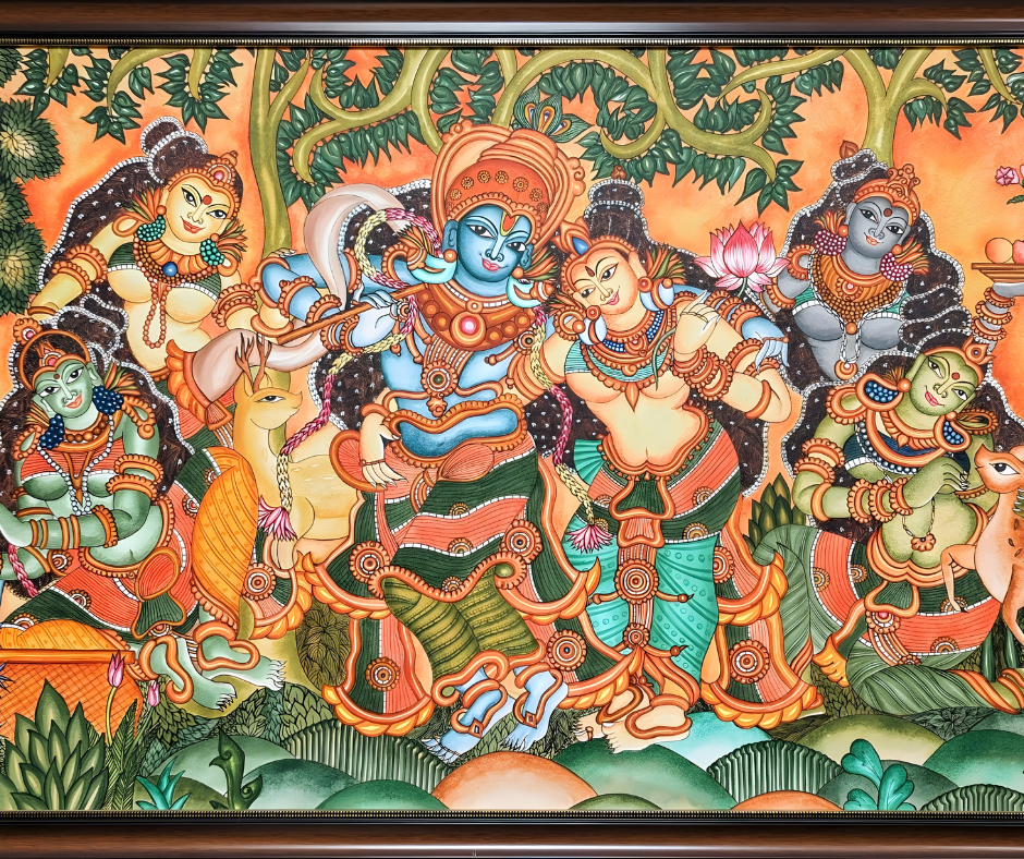 Kalamkari Story Scroll Art- Proudly Made in India