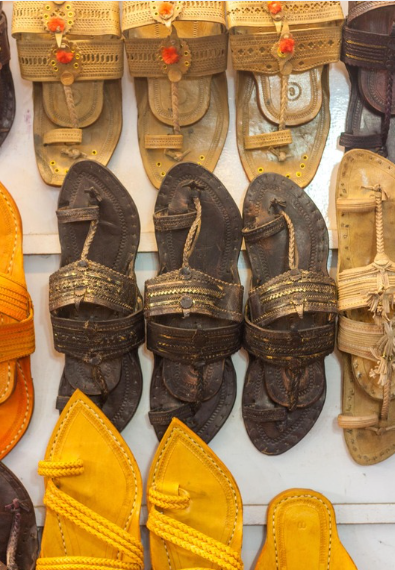 Indian footwear brands traditional handmade leather sandals with ethnic design