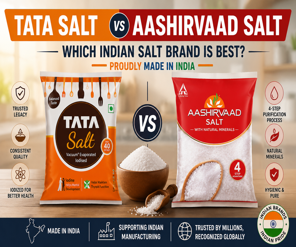 Tata Salt Vs Aashirvaad Salt- Proudly Made in India